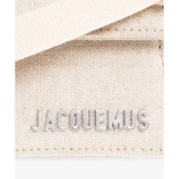 Jacquemus Le Chiquito Woven Canvas Top Handle Mini Crossbody Bag Light Greige - Picture 10 of 10